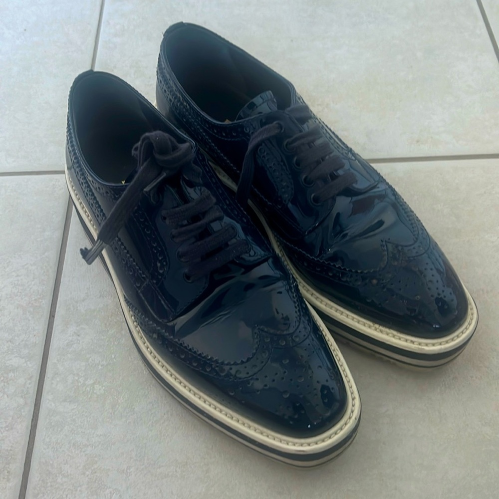 Prada laced Oxfords